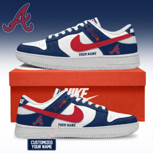 Atlanta Braves MLB Custom Air Force Shoes