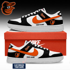Baltimore Orioles MLB Custom Air Force Shoes