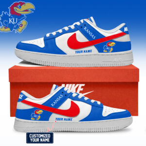 Kansas Jayhawks NCAA Custom Air Force Shoes