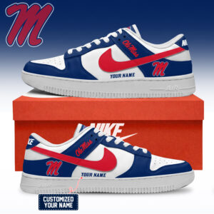 Ole Miss Rebels NCAA Custom Air Force Shoes