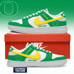 Oregon Ducks NCAA Custom Air Force Shoes