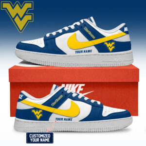 West Virginia Mountaineers NCAA Custom Air Force Shoes