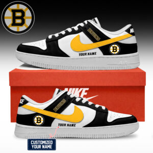 Boston Bruins NHL Custom Air Force Shoes