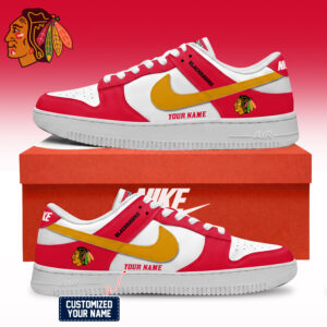 Chicago Blackhawks NHL Custom Air Force Shoes