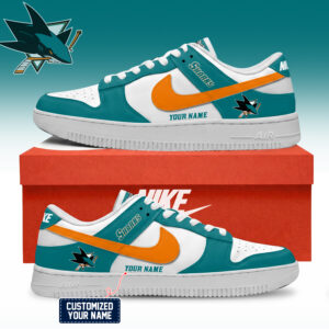 San Jose Sharks NHL Custom Air Force Shoes