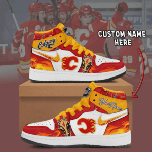 Calgary Flames - AJ1 High Top Shose - V1