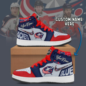 Columbus Blue Jackets - AJ1 High Top Shose - V1