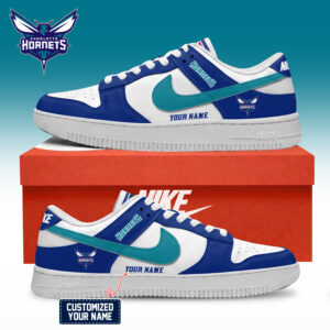 Charlotte Hornets NBA Custom Air Force Shoes