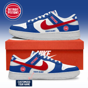 Detroit Pistons NBA Custom Air Force Shoes