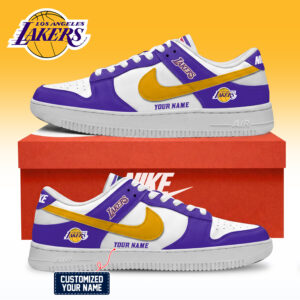Los Angeles Lakers NBA Custom Air Force Shoes