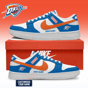 Oklahoma City Thunder NBA Custom Air Force Shoes
